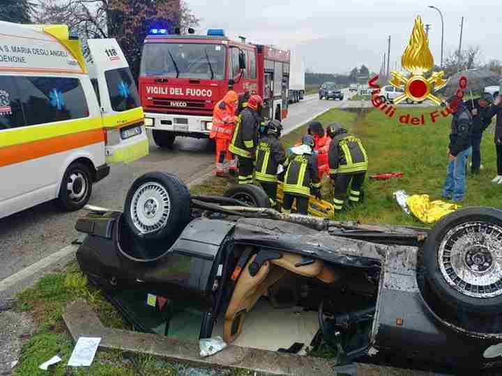 INCIDENTE STRADALE A SAN LEONARDO 