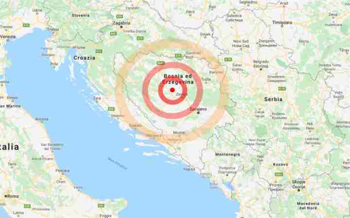 TERREMOTO ANCHE IN BOSNIA : Scossa magnitudo 5.4 in Bosnia-Erzegovina 